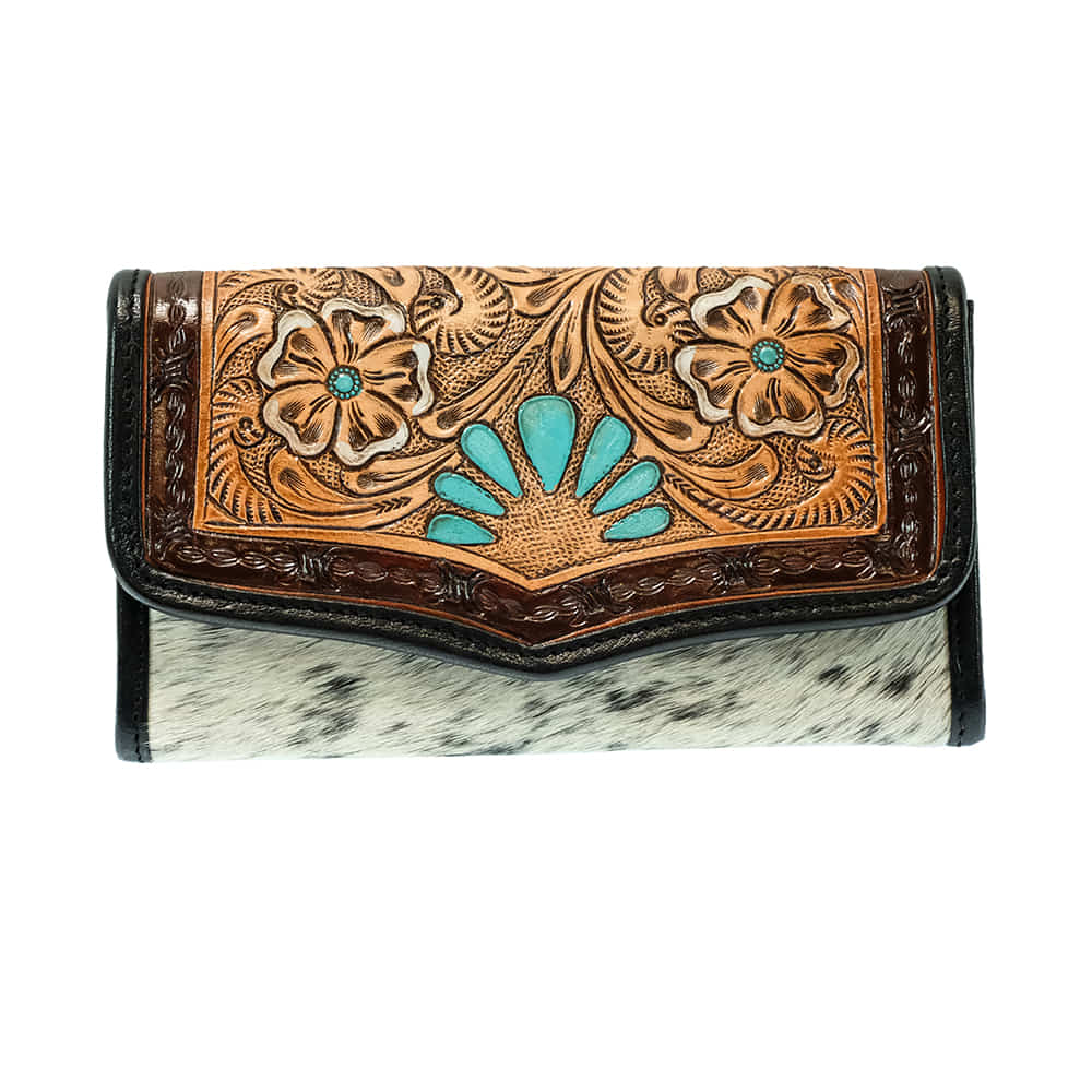 Haute Southern Hyde Other Haute Southern Hyde By Beth Marie Cowhide Leather Tooled The Hank Wallet