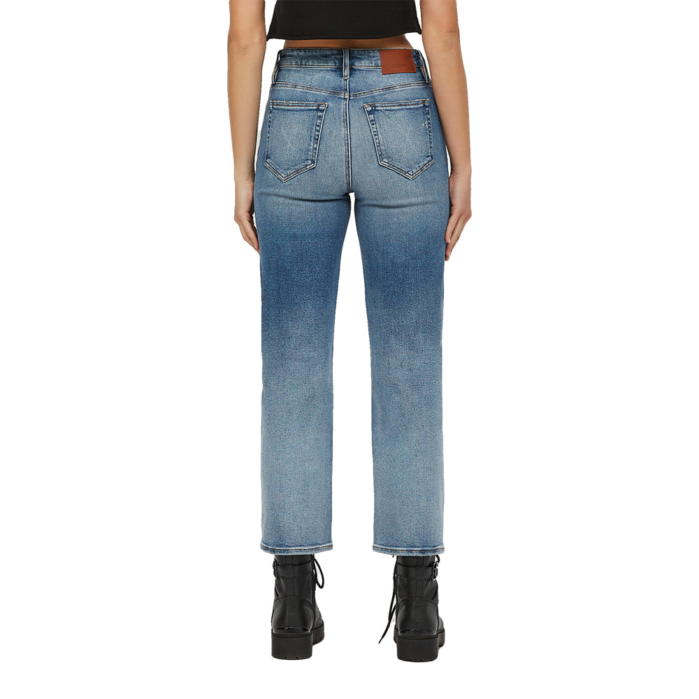 Hidden Apparel Hidden Women's Medium Wash Wide Straight Leg Stretch Jeans
