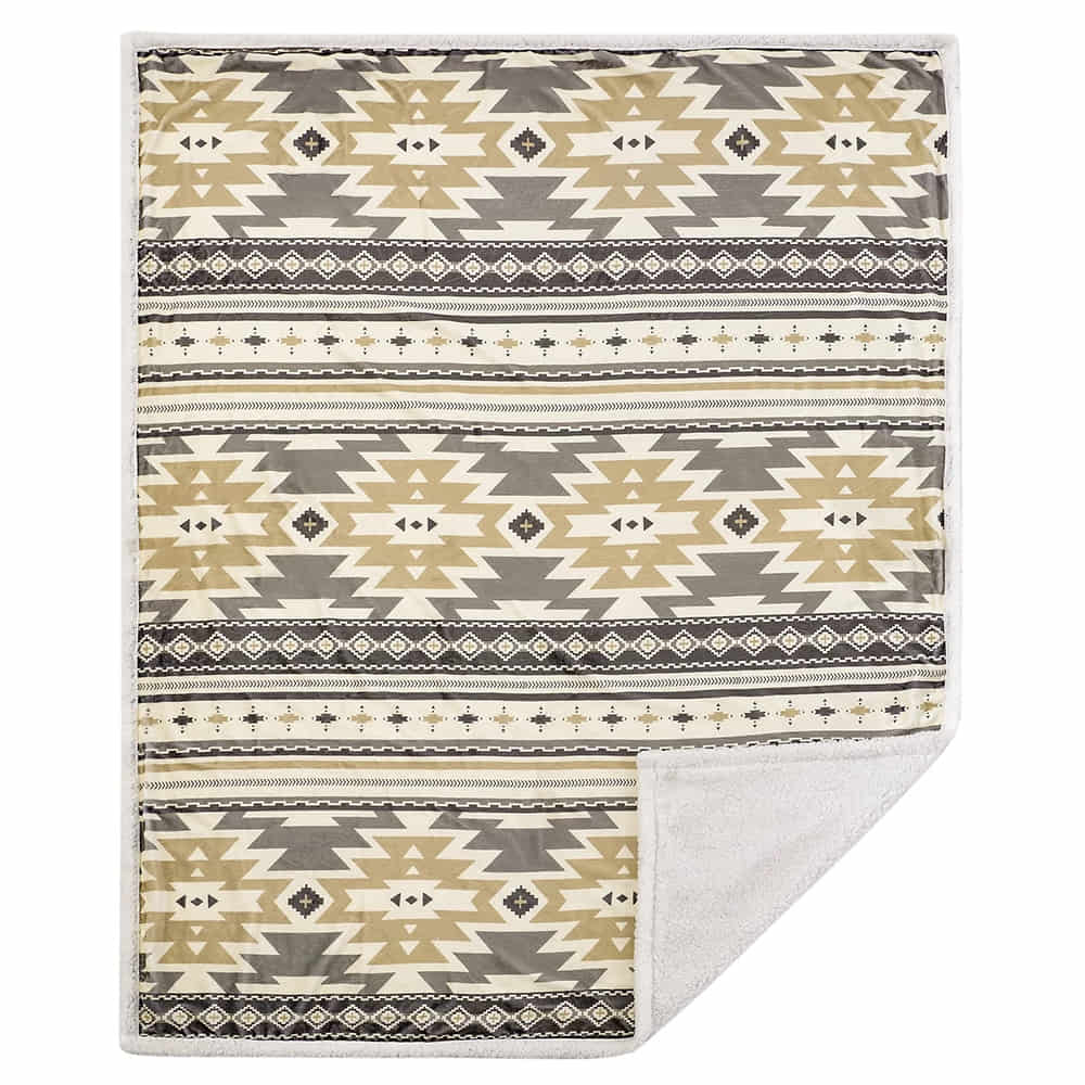 HiEnd Accents Home Decor HiEnd Accents Desert Sage Campfire Sherpa Throw 54x68