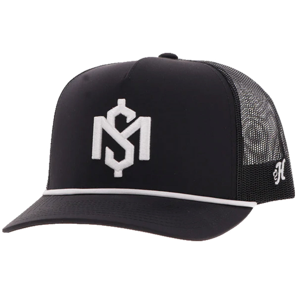 Hooey Hats Hooey Black Shad Money Mayfield with White Logo Trucker Cap