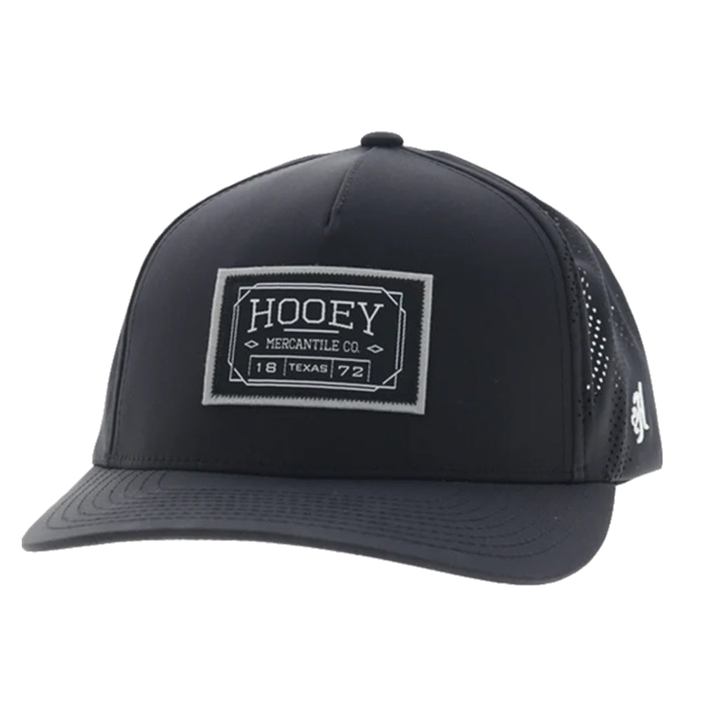 Hooey Hats Hooey Doc Black Rectangle Logo Patch Trucker Cap