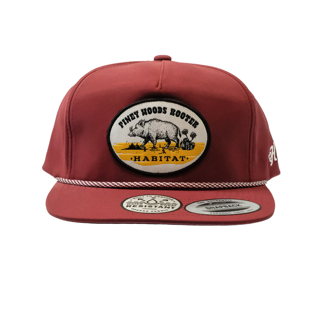 Hooey Hats Hooey Habitat Red 5 Panel Trucker With Multi Color Oval Patch Cap