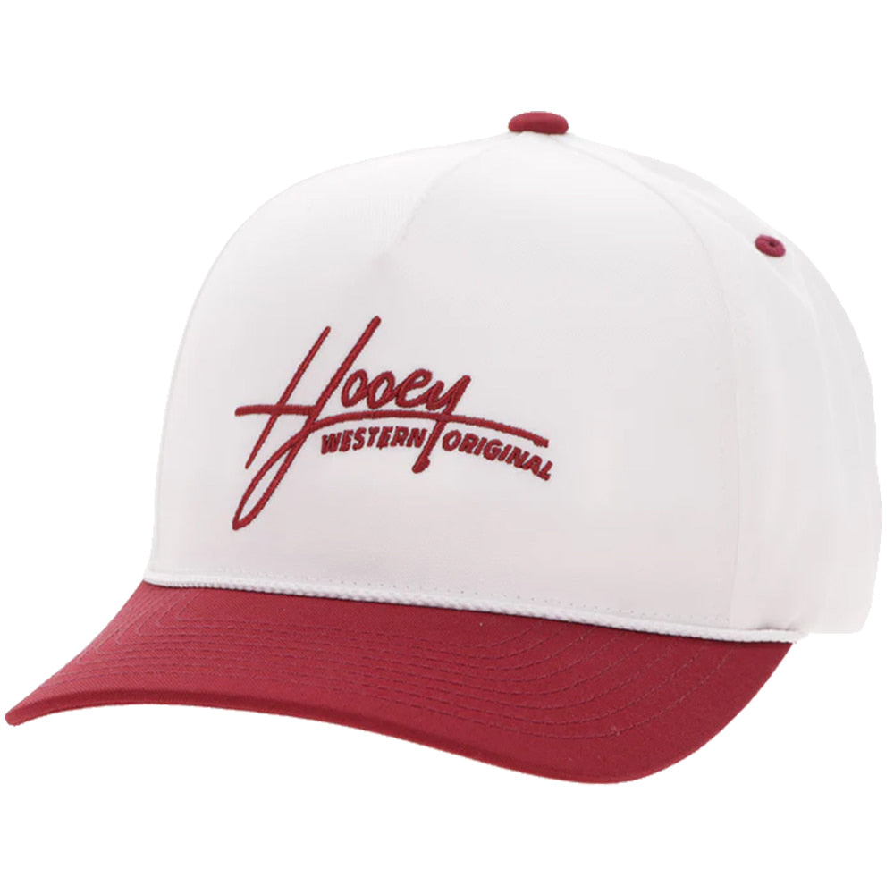 Hooey Hats Hooey White and Maroon Mark Out Cap