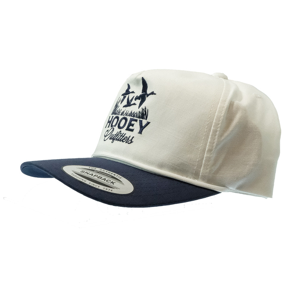 Hooey Hats Hooey White and Navy Decoy Cap