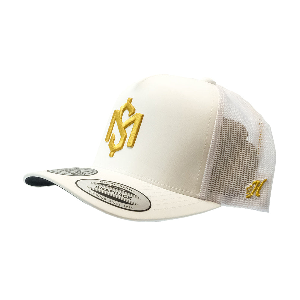 Hooey Hats Hooey White Shad Money Mayfield with Yellow Logo Trucker Cap