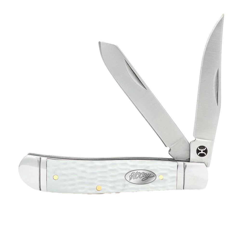 Hooey Knives Hooey White Jig Bone Trapper Knife
