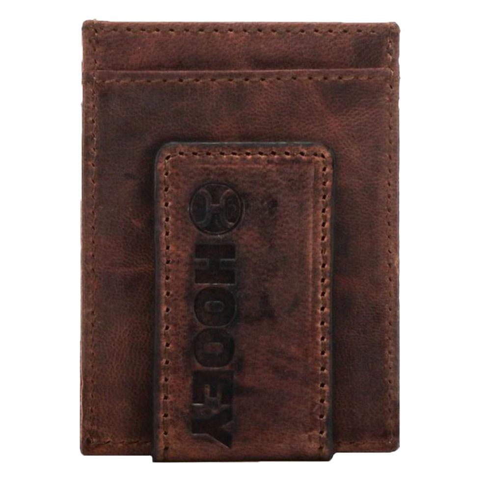 Hooey Other Multi / OSFA Hooey Laser Cut Aztec Print Leather Money Clip with Turquoise Inlay