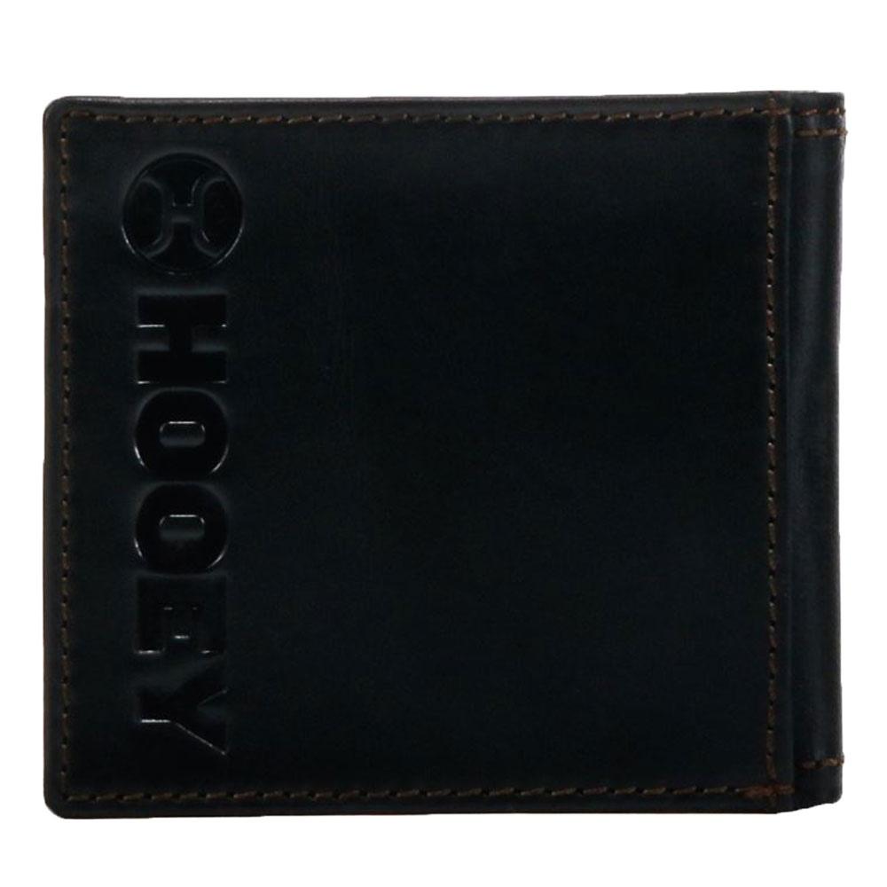 Hooey Other OSFA / BLACK Hooey Black Bifold Wallet with Brown Double Stitched Accent Edge