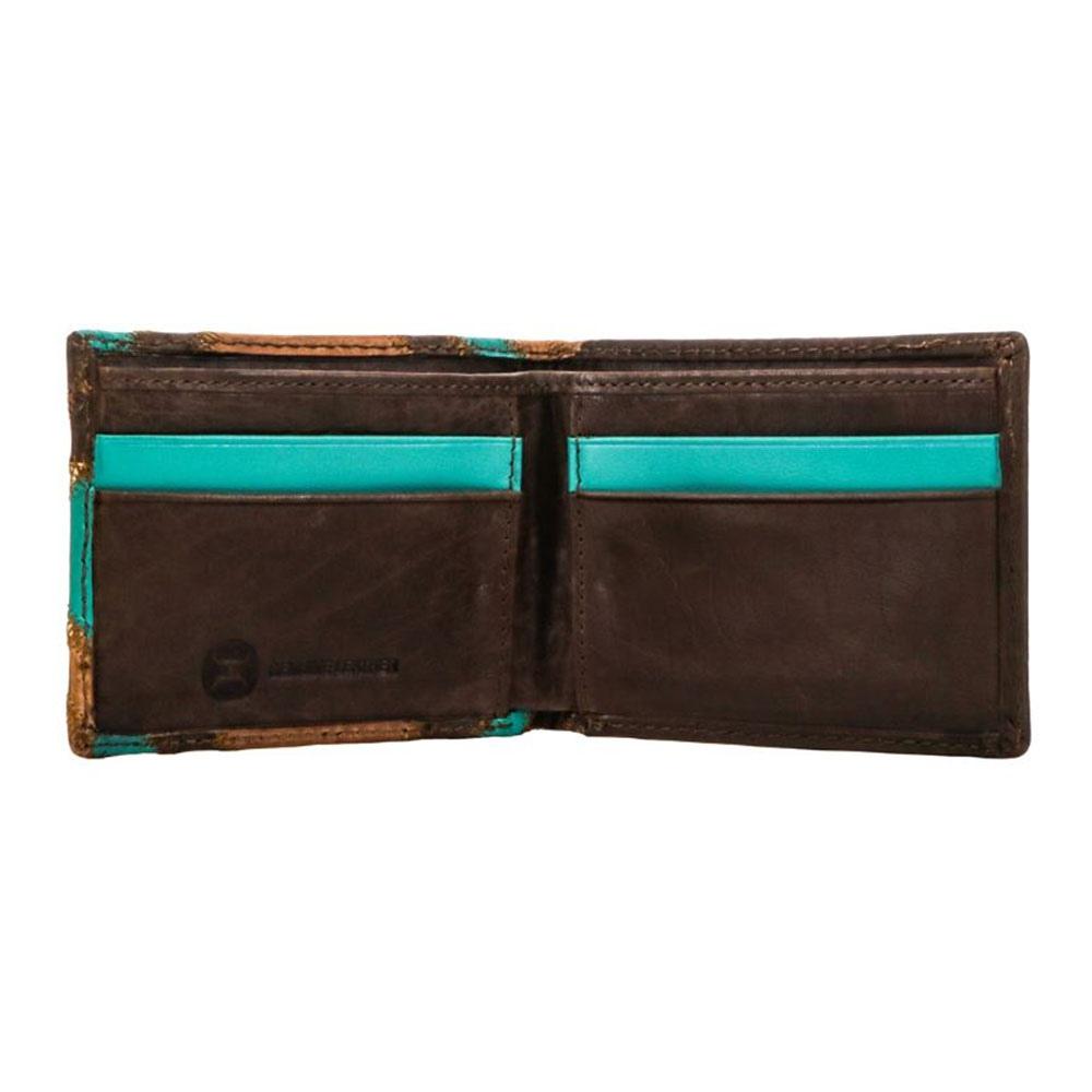 Hooey Other OSFA / MULTI Hooey Patchwork Front Pocket Bifold Men's Wallet with Turquoise Accents