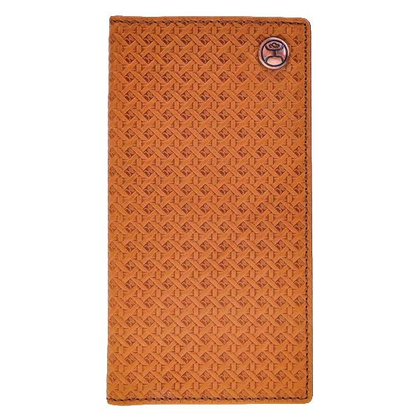 Hooey Other Tan / OSFA Hooey All Over Hooey Basketweave Rodeo Wallet with Hooey Logo Rivet