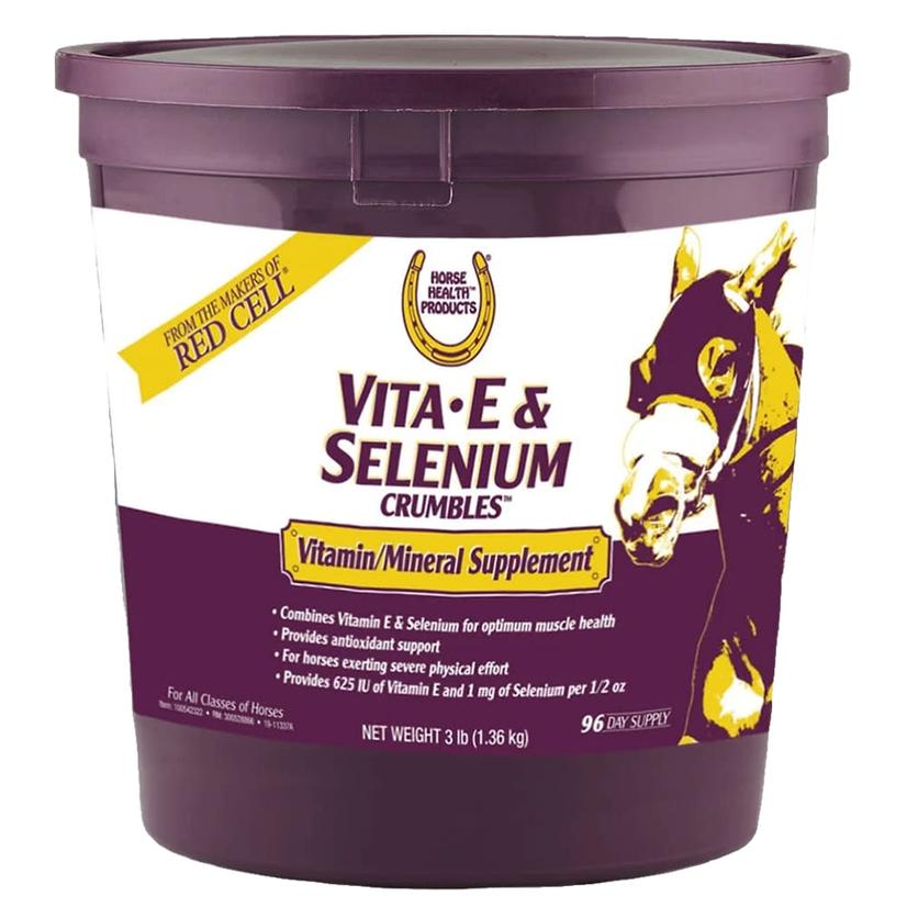 Horse Health Products Supplies 3lb / Purple Horse Health Products Vita E + Selenium Crumble 3lbs