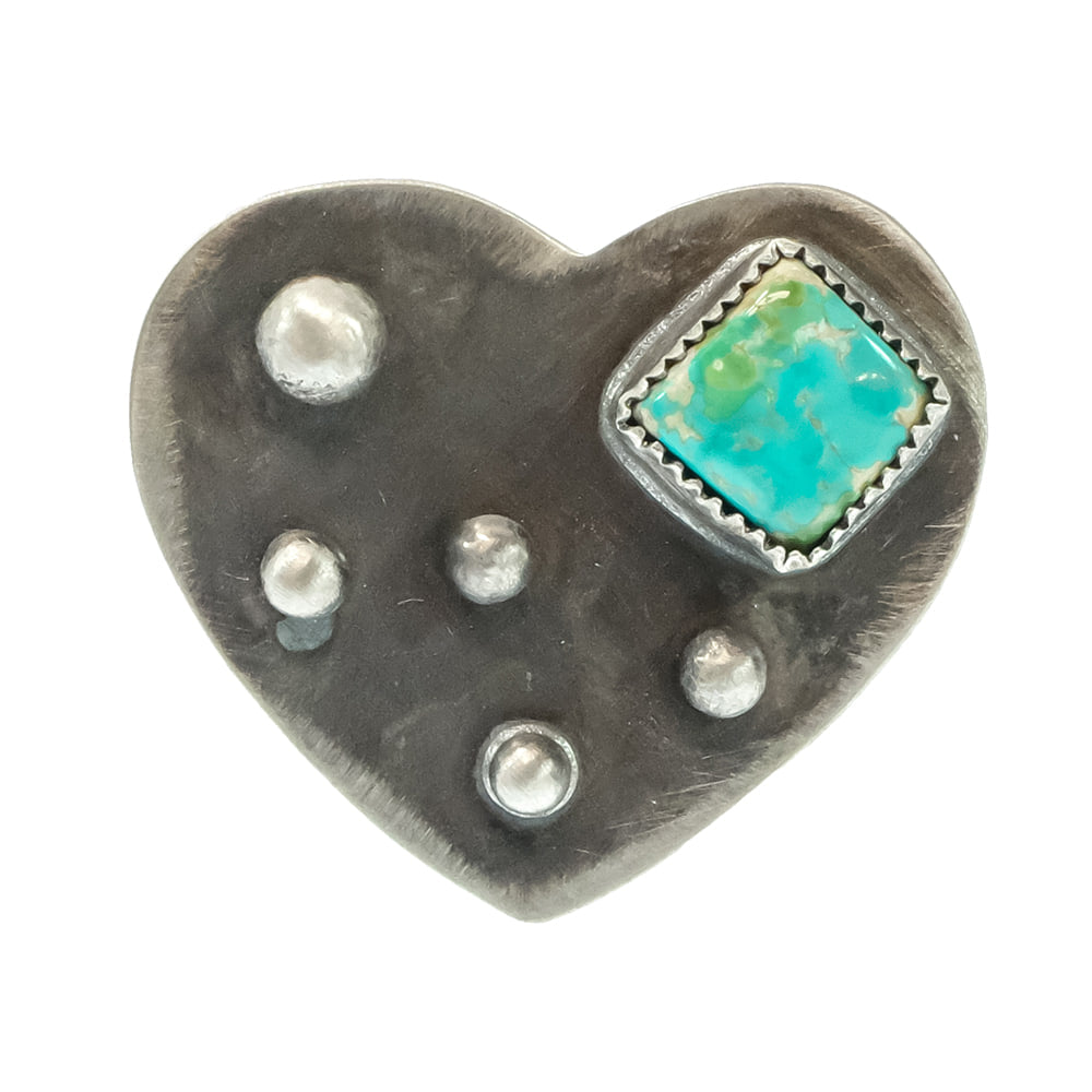 Horse Money Turquoise Co Jewelry Silver Vintage Reese Adjustable Heart Ring