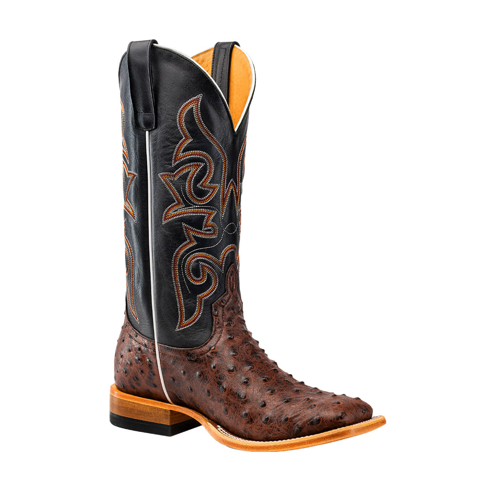 Horsepower Footwear BROWN OSTRICH PRINT