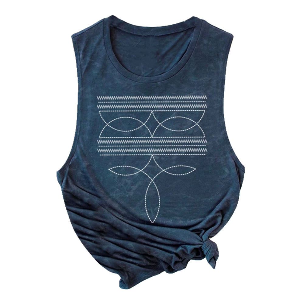 Hrt and Luv Apparel Hrt and Luv Cowboy Boot Stitched Mineral Graphic Tank