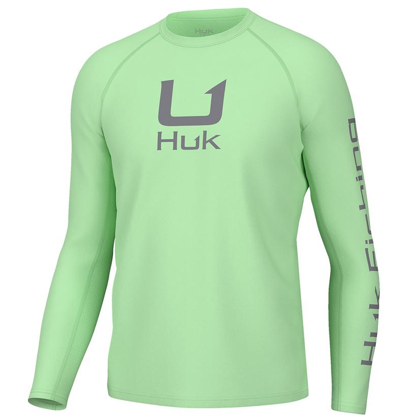 Huk Apparel Huk Icon Patina Green Graphic Long Sleeve Men's Shirt