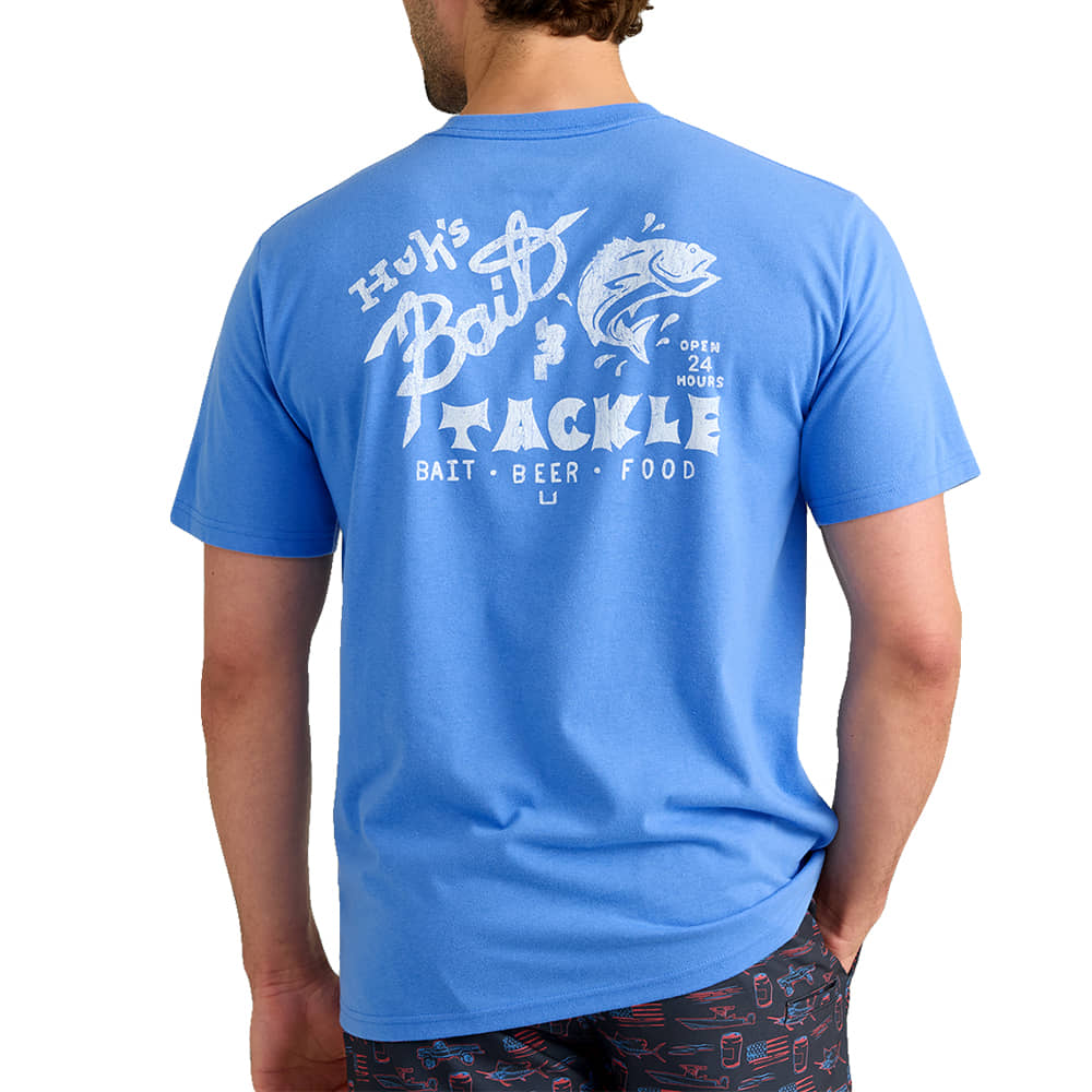 Huk Apparel Huk Men's Bait Graphic Short Sleeve Tee In Regatta