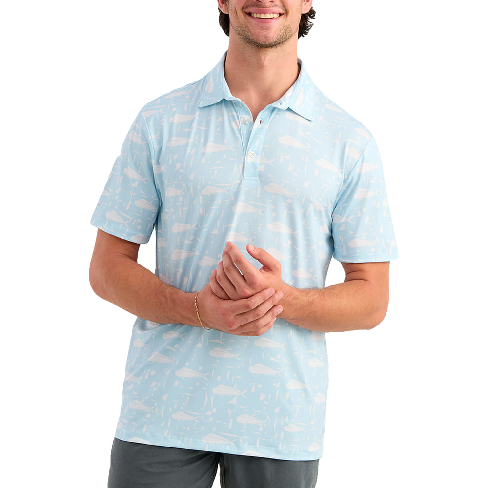 Huk Apparel Huk Men's Pursuit Printed Short Sleeve in Coastal Drift