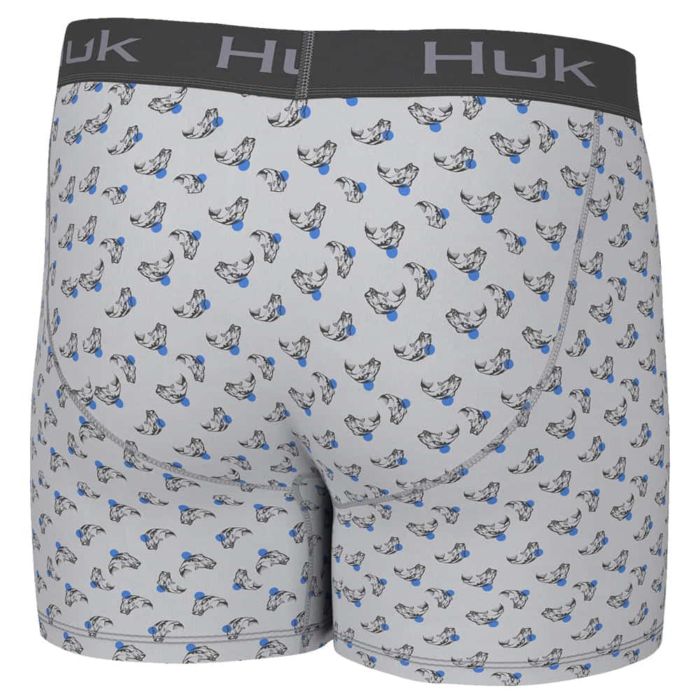 Huk Apparel Huk Polka Fish Harbor Mist Men's Boxer Brief