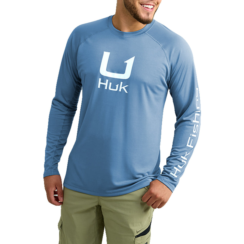 Huk Apparel Huk Quiet Harbor Icon Long Sleeve Crew Neck Men's Shirt