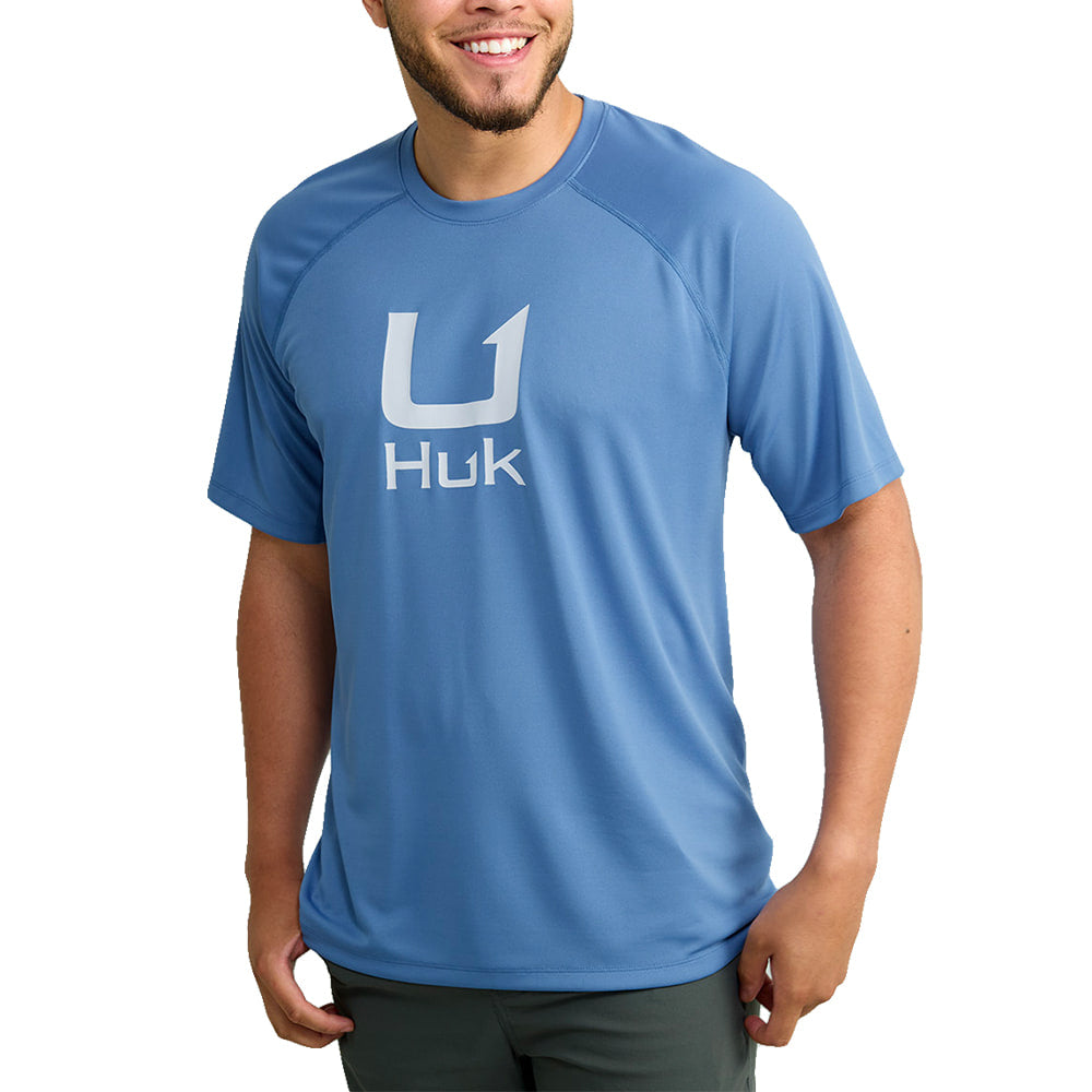 Huk Apparel Huk Quiet Harbor Icon Short Sleeve Crew Neck Men's Shirt