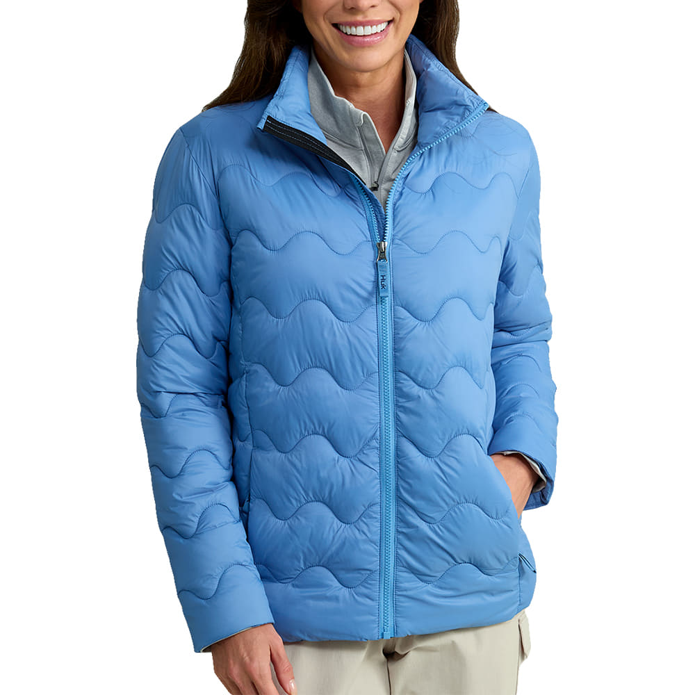 Huk Apparel Huk Quiet Harbor Wave Detail Zip Front Women's Jacket