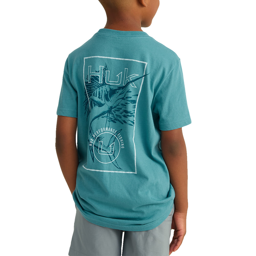 Huk Apparel Huk Storm Blue Sail Away Short Sleeve Boy's Graphic T-Shirt