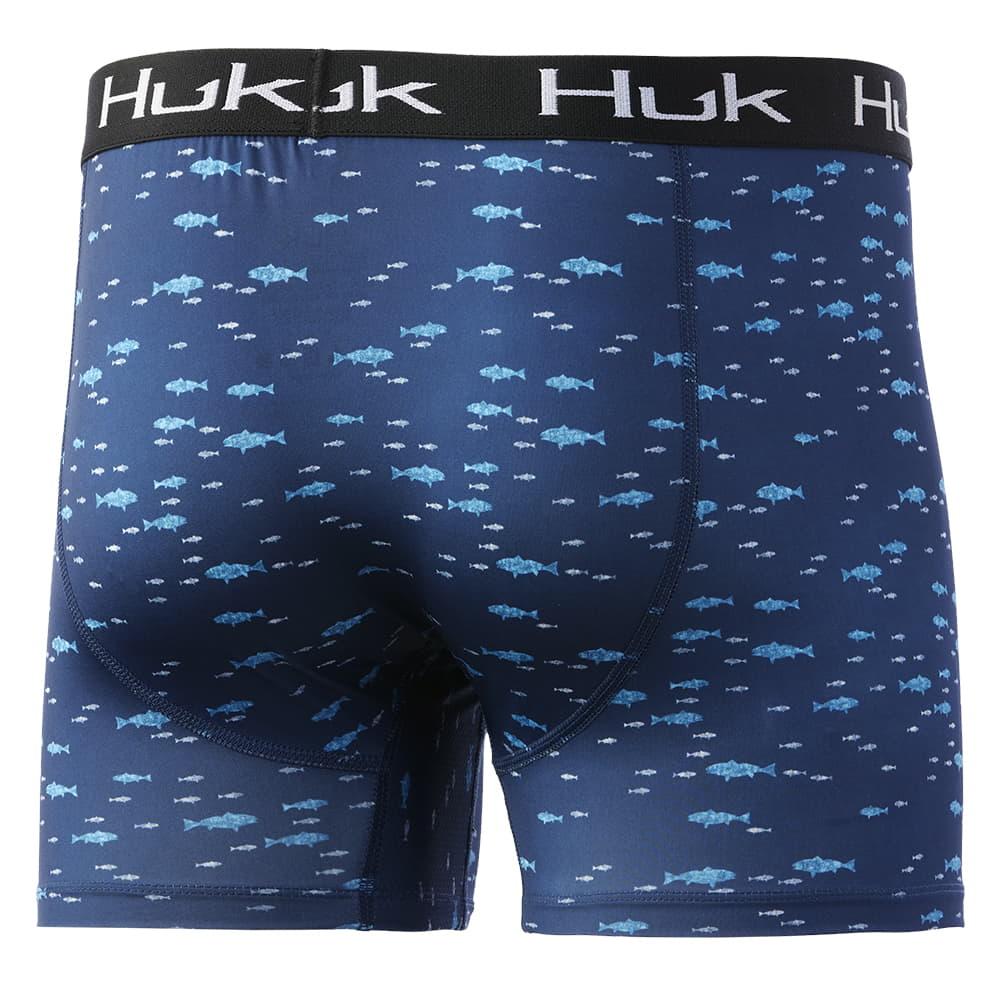 Huk Apparel Sargasso Sea / 3XL Huk Sargasso Sea Fish School Men's Boxer Briefs - XS
