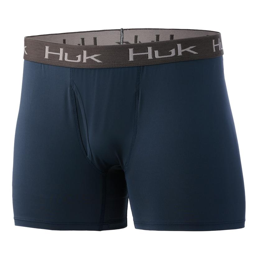 Huk Apparel Sargasso Sea / 3XL Huk Sargasso Sea Solid Men's Boxer Briefs - XS