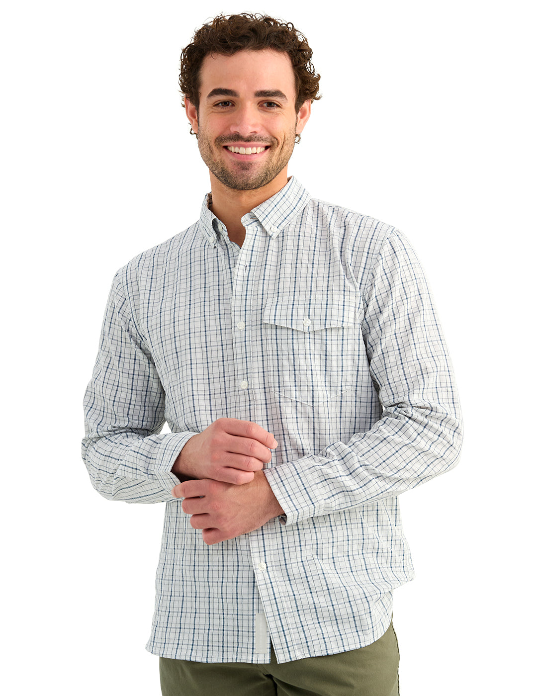 Huk Apparel Seagull / M Chatham Plaid Long Sleeve SHirt