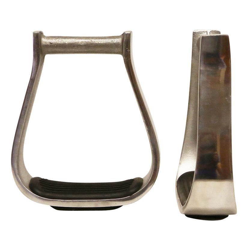 Intrepid Int. Tack 2" Aluminum Stirrups with Rubber Grip 2"