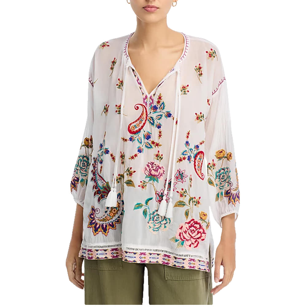 Johnny Was Apparel Johnny Was Ladies White Margot Blouse