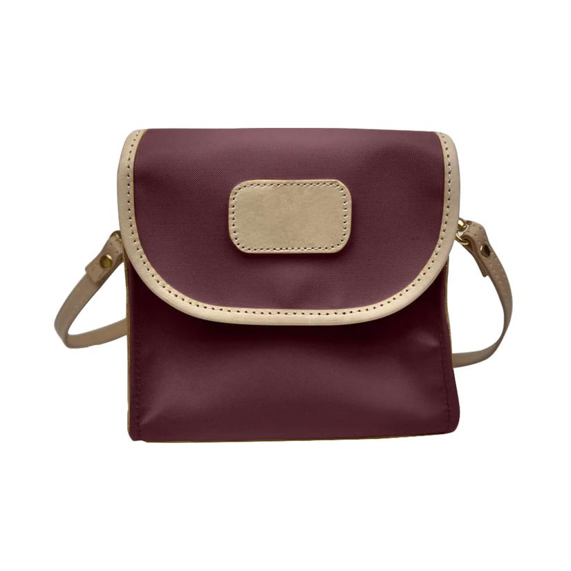 Jon Hart Other Burgundy Jon Hart Burgundy Coated Canvas Lillie Crossbody Purse
