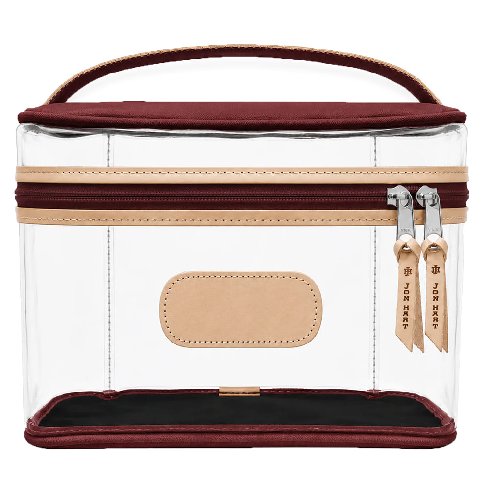 Jon Hart Other Clear Makeup Case  Burgundy Coated Canvas