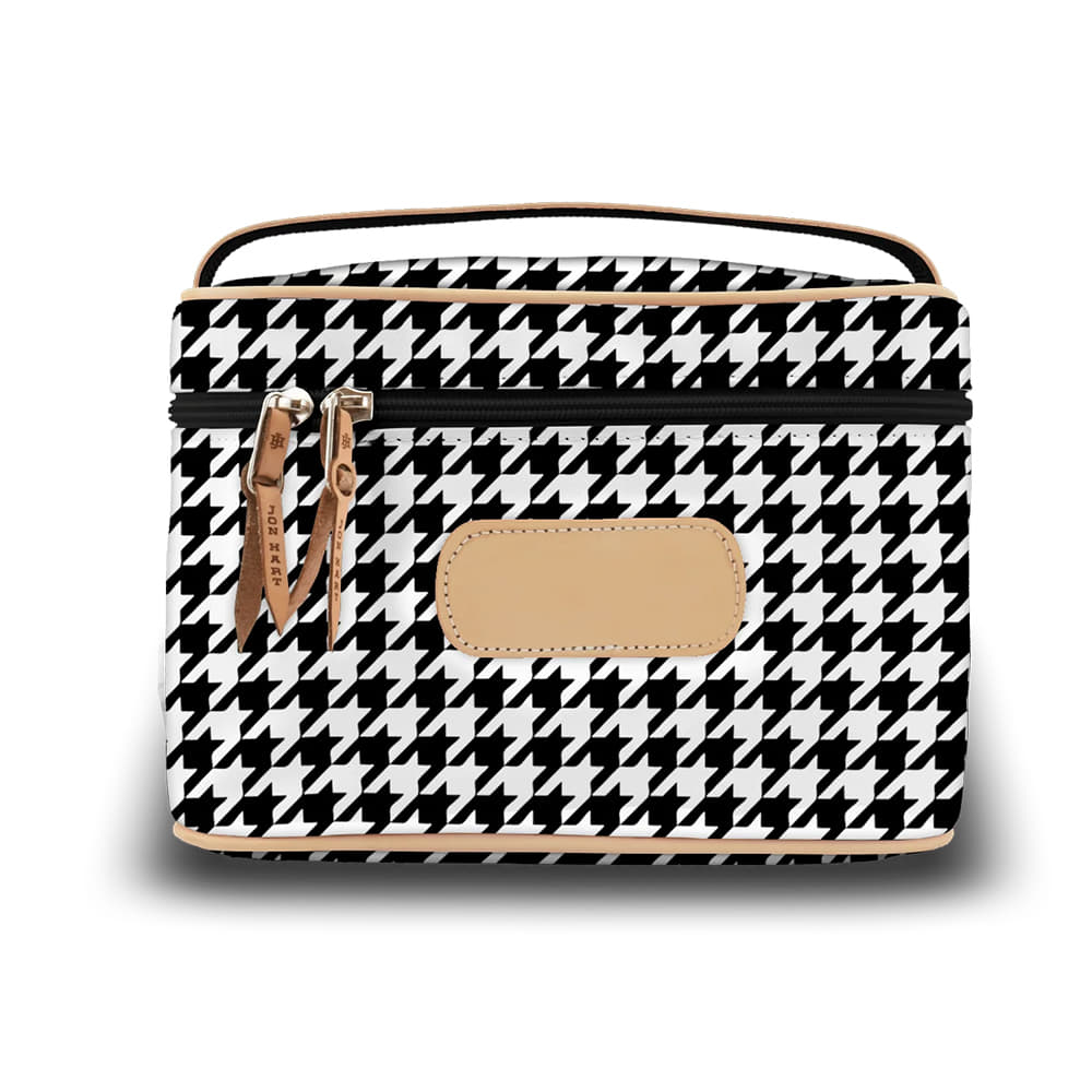 Jon Hart Other Jon Hart Black and White Coated Canvas Houndstooth Makeup Case