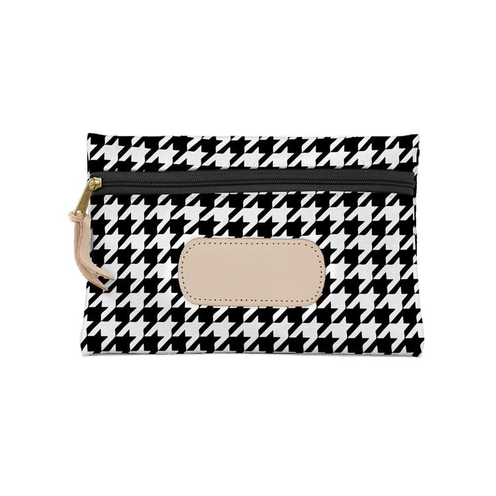 Jon Hart Other Jon Hart Black and White Houndstooth Coated Canvas Pouch