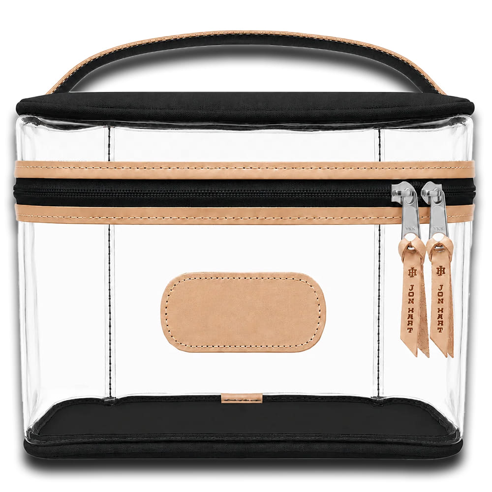 Jon Hart Other Jon Hart Clear and Black Coated Canvas Makeup Case