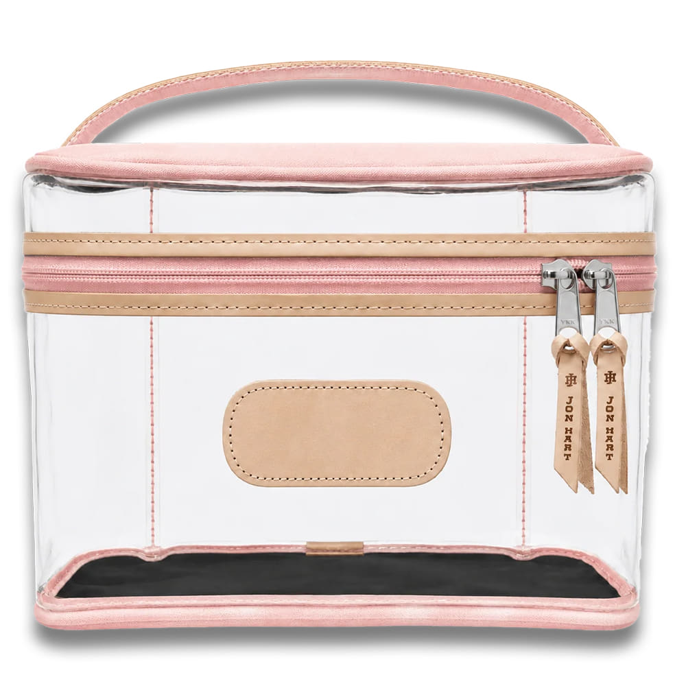 Jon Hart Other Jon Hart Clear and Rose Coated Canvas Makeup Case