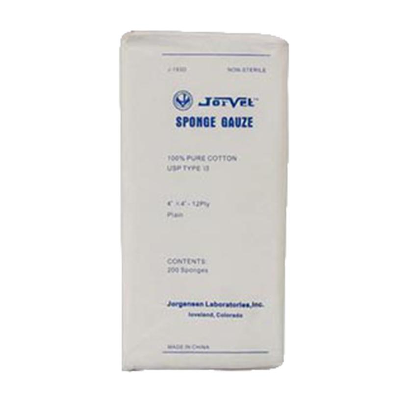 Jorgensen Labs Supplies 200 / Gauze Lextron 4 X 4 Sponge Gauze 12 Ply