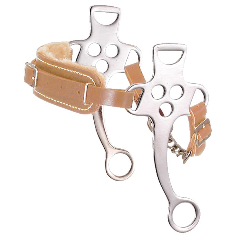 JTI Tack 7" Fleece Lined 7" Chrome Hackamore