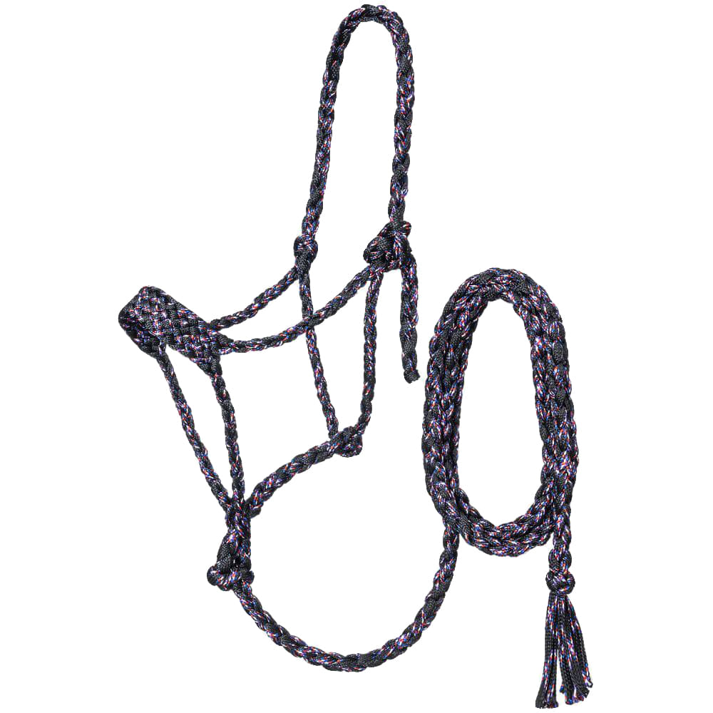 JTI Tack Black / Pony Mule Tape Pony Halter with Lead Rope