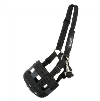 JTI Tack L Horse / Black Grazing Muzzle w/ Headstall