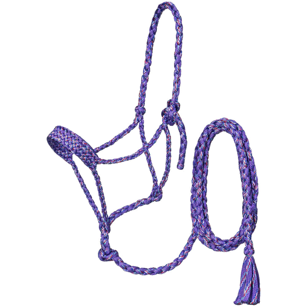 JTI Tack Purple / Pony Mule Tape Pony Halter with Lead Rope