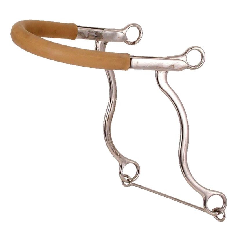 JTI Tack Stainless / Pony Kelly Silver Star Stainless Steel Pony Hackamore with Rubber Tubing