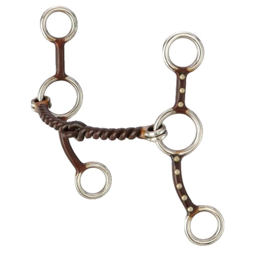 JTI Tack Stainless Steel / 5" Kelly Silver Star Gag Twisted Snaffle Bit