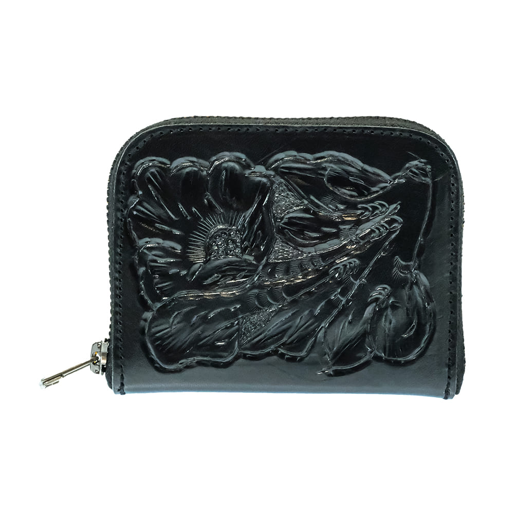 Juan Antonio Other Juan Antonio Black Tooled  Small Zip Wallet