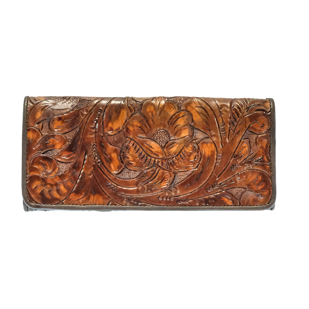 Juan Antonio Other Juan Antonio Brown Flower Leather Tooled Wallet