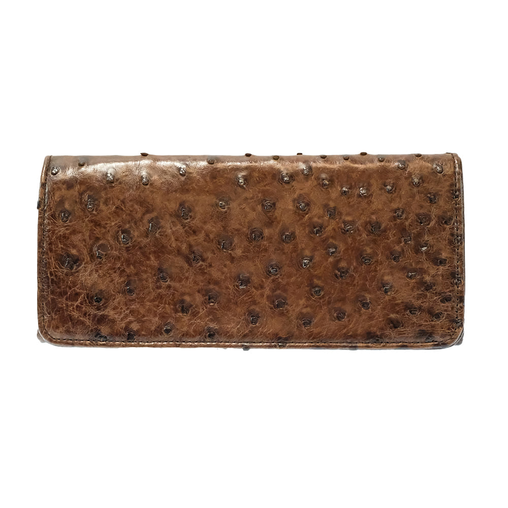 Juan Antonio Other Juan Antonio Flap Wallet in Kango Tobacco Ostrich