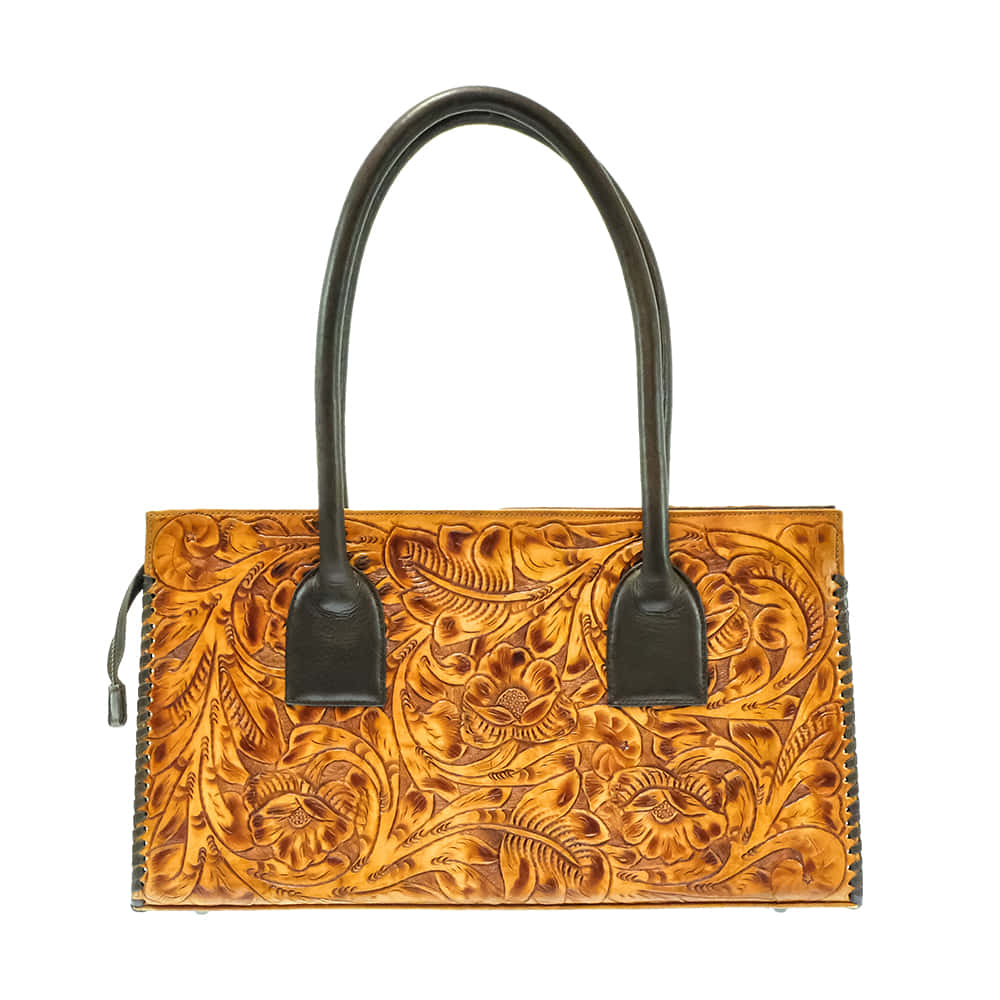 Juan Antonio Other Juan Antonio Flower Tooled Saddle Tan Handbag