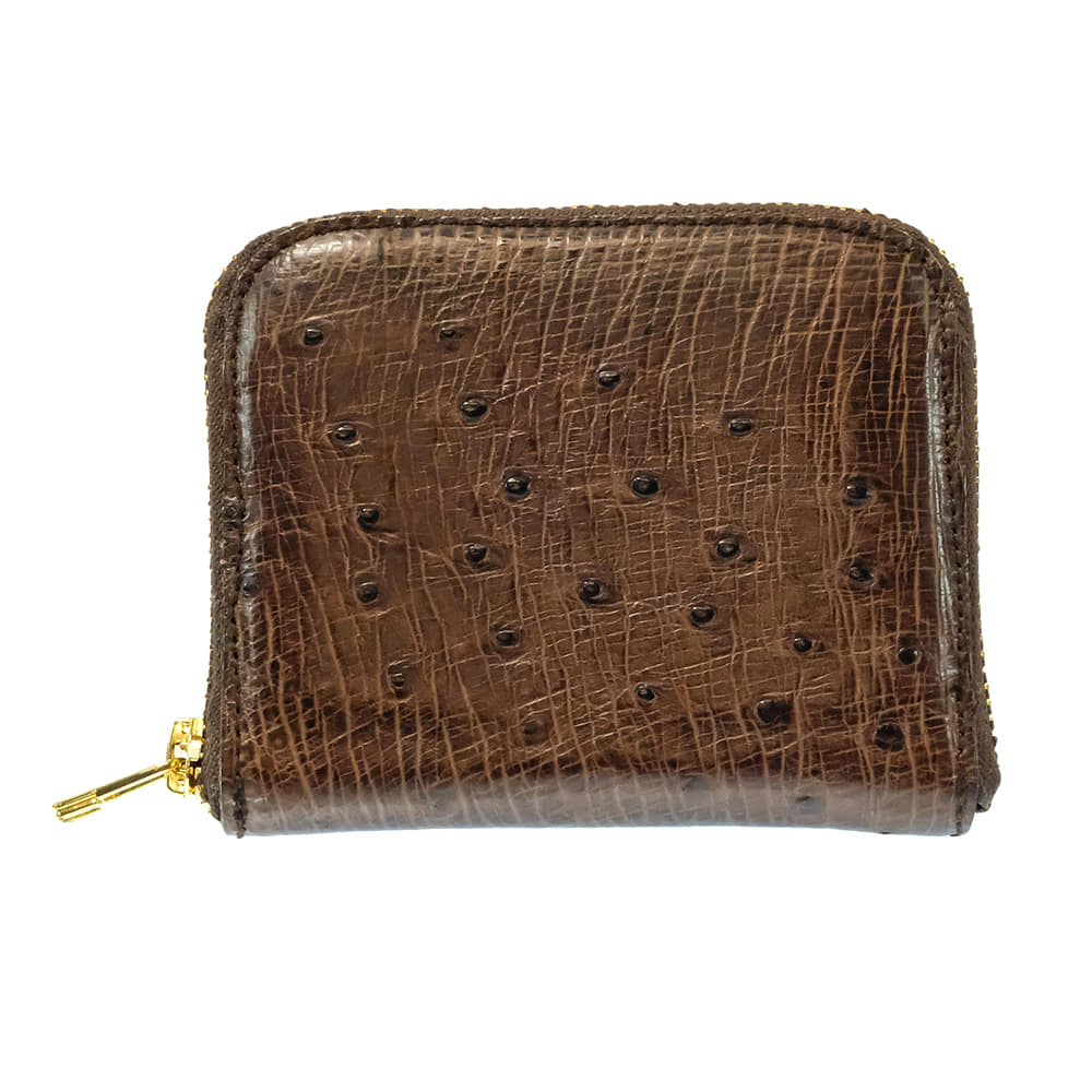 Juan Antonio Other Juan Antonio Kango Tobacco Ostrich Small Zip Wallet