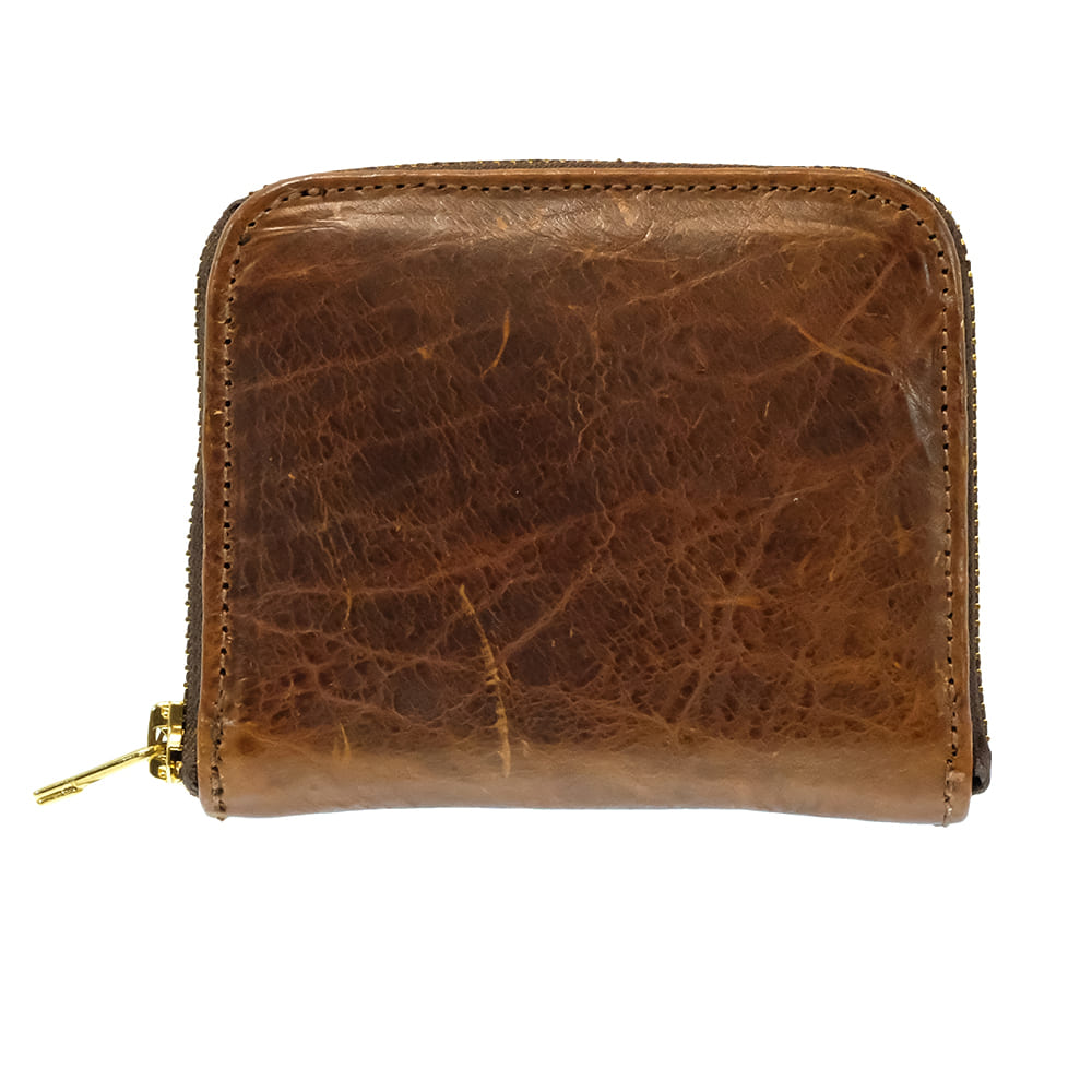 Juan Antonio Other Juan Antonio Tooled Bison Cognac Small Zip Wallet
